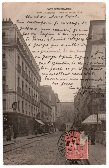 CPA 35 - RENNES (Ille et Vilaine) - 2298. Rue de Berlin - G. F.