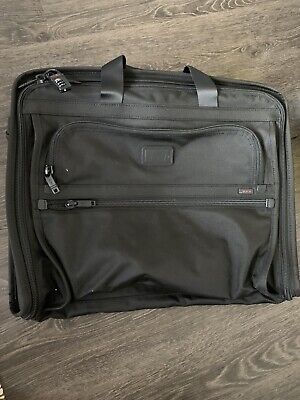TUMI Rolling Garment Bag Black Expandable Wheeled Travel Bag Suitcase Luggage B