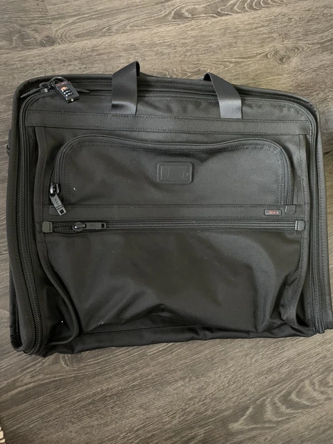 TUMI Rolling Garment Bag Black Expandable Wheeled Travel Bag Suitcase Luggage B