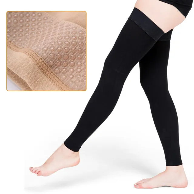 20-30 mmHg Leg Compression Sleeve Socks Thigh High Varicose Stockings Flight DVT