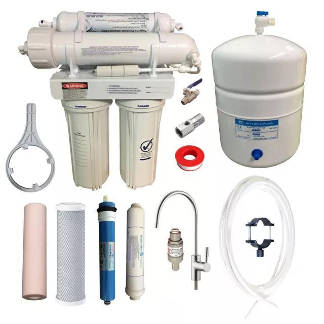 Reverse Osmosis Under Sink Water Filters RON 4+5 Stage 100GPD RO Membrane Filter