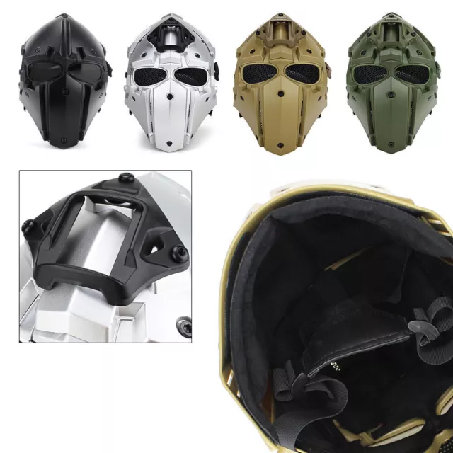 Helmet Airsoft Paintball CF CS Game Full Face Mask Tactical Protect Goggles