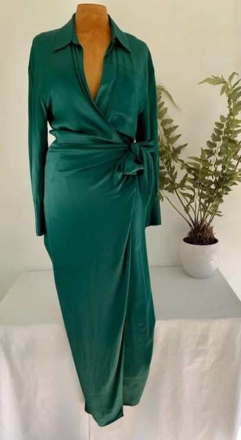 slim fit dress slacks ZARA. Green buttoned dress T.xs – Hibuy market main image 0