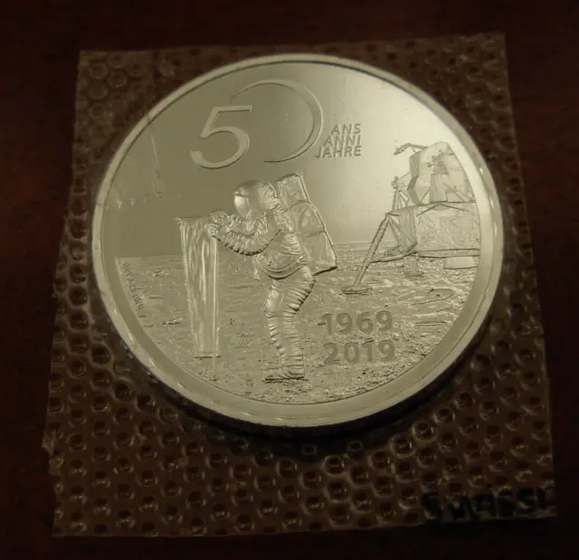 Switzerland 2019 Silver 20 Francs Moon Landing Original Mint Sealed BU