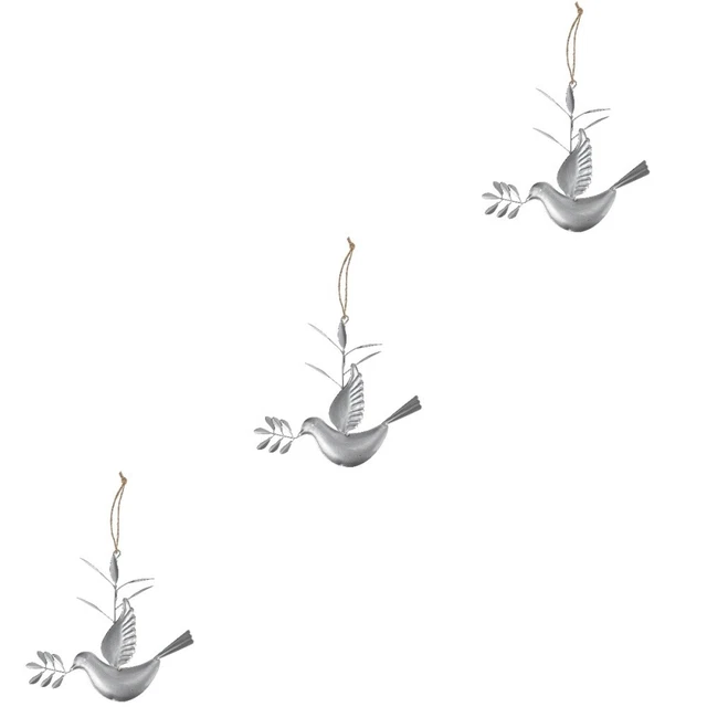 3x Dekorative Gefälschte Tauben Fliegen Vogel Statuen Herbst Garten Decor 10