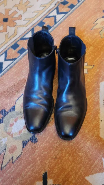 BOCAGE  BOOTS  Chaussures BOTTINES noires  HOMME cuir qualité  // Taille 44