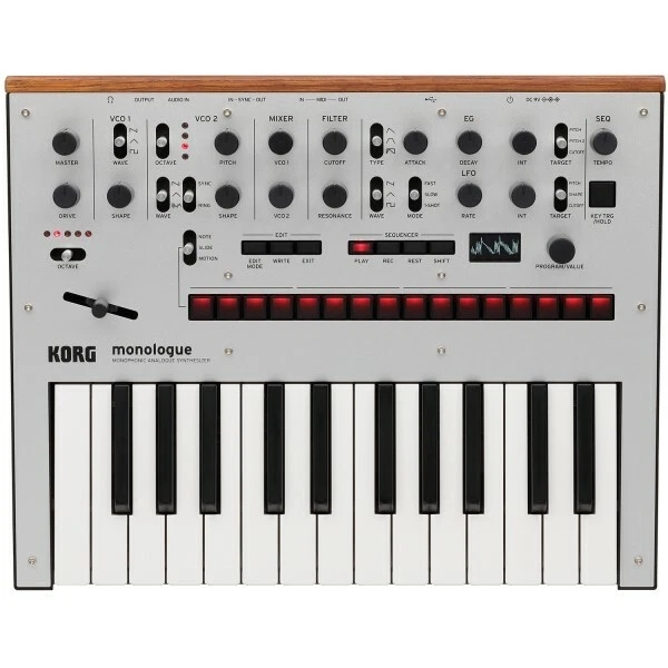 Korg Monologue Silber Analoger Synthesizer | Neu