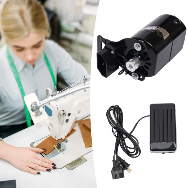 220V 180W Sewing Machine Motor 10,500 RPM W/ Carbon Brushes & Foot Control Pedal