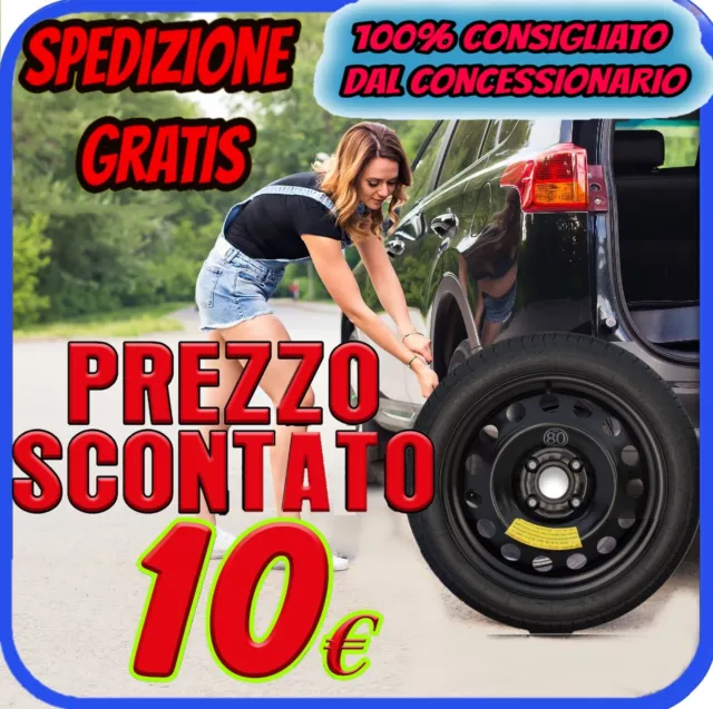 Ruotino di Scorta 16 Ruota 4 Fori Per Citroen C3 C4 C3 Aircross Ricambi Nuovo ps