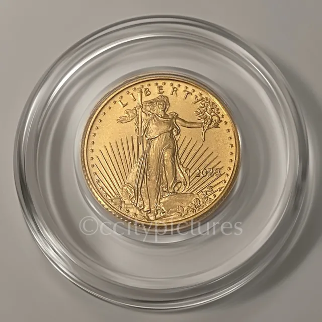 2023 1/10 oz Brilliant Uncirculated Gold American Eagle $5 Coin in AirTite #6