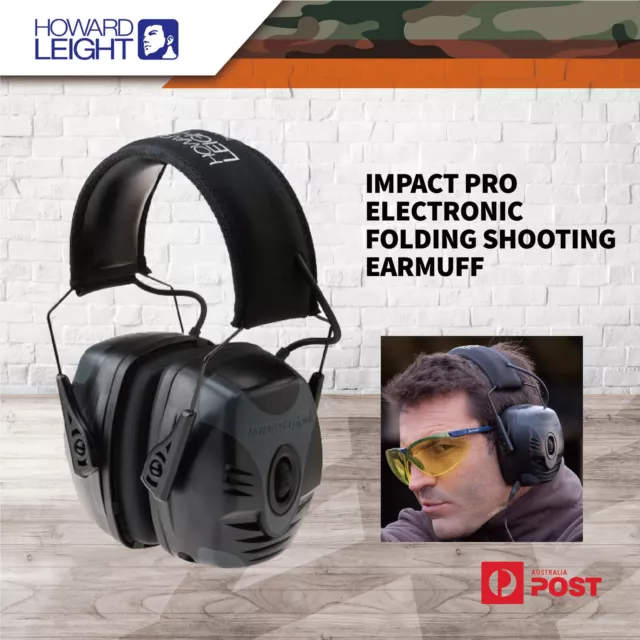 Howard Leight Impact Pro Electronic Folding Shooting Earmuffs Nrr 33db 1018953