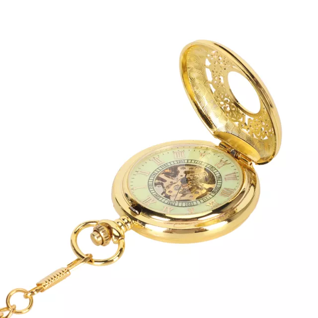 Mechanical Pocket Watch Hand Luminous Pocketwatch Vintage Skeleton SLS