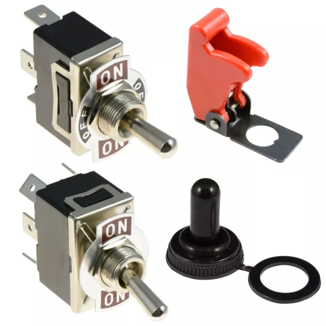 Standard Toggle Switch + Cover 10A SPST SPDT DPST DPDT