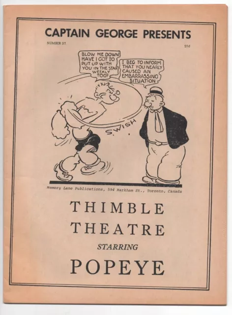 Captain George Presents  37    Thimble Theater  Popeye  C. 1970  Sweatpea  Segar