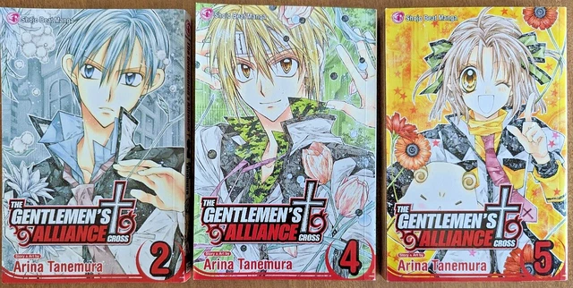 LOT MANGA THE Gentlemen's Alliance Cross Vol 2, 4, 5, 2007, Arina