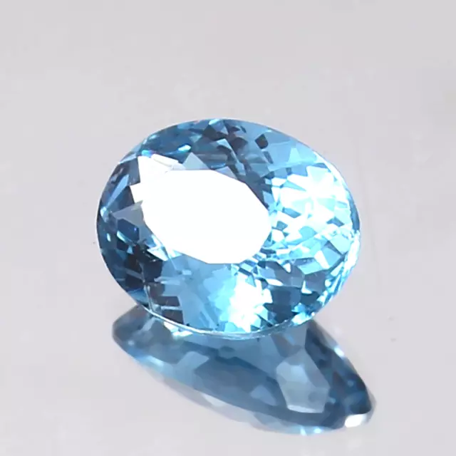 AAA Naturel Bleu Ciel Brésilien Aigue-Marine Desseré Ovale Gemme Coupe 10x8 MM 3