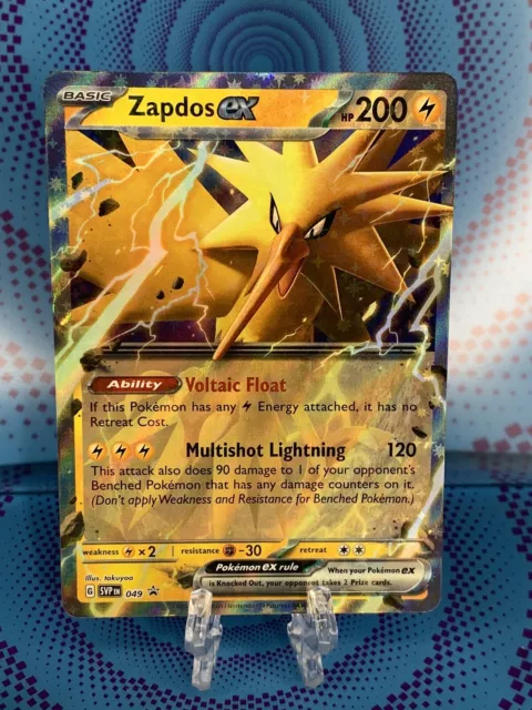 Pokemon 151 - Zapdos ex (SVP 049) Black Star Promo - JUMBO Card - NM