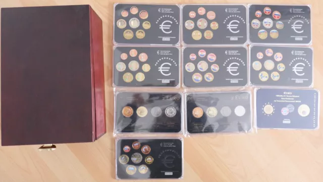 Euro Kurssatz 2 € Edelmetallsatz Gold Kursmünzensatz € Irland Finnland Slowakai