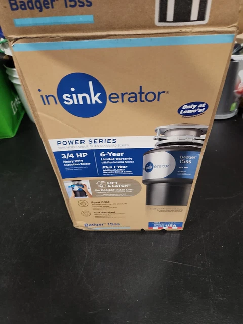 InSinkErator Badger 15SS 3/4hp 120V Garbage Disposal