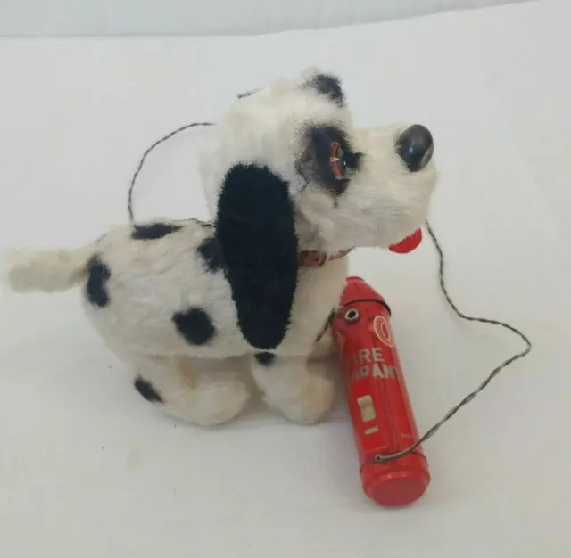 Non Working Vtg Electronic Dog Made In Japan Dalmatian Puppy Toy Fire Hydrant