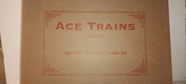 Calibre O 7mm ACE TRAINS C1 Coach LNER Librea de Teca 3x Juego de Entrenadores Clerestorio LUZ 2