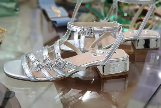 SANDALI DONNA SILVER Tacco Basso Bl2227 Sandalo Elegante Moda Estate Donne EUR 21 84 PicClick IT