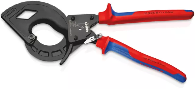 KNIPEX Kabelschneider (Ratschenprinzip, Dreigang) 95 32 / 95 36 zur AUSWAHL