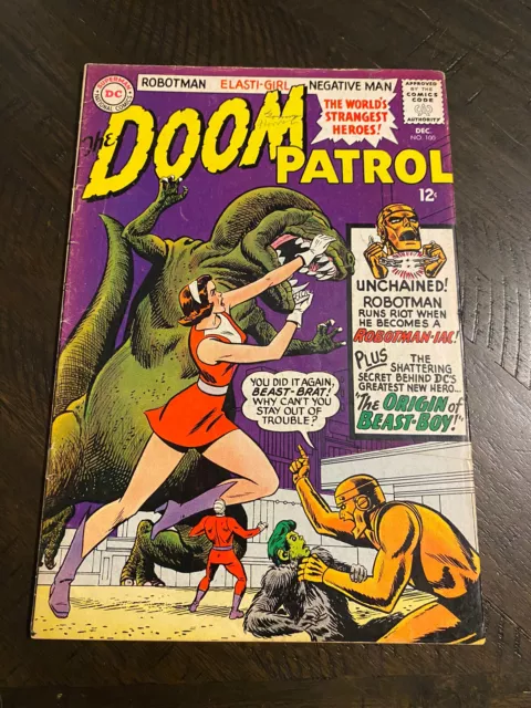 Doom Patrol 100 Origin 2nd Appearance Beast Boy Silver Age Dc Gemini Ship