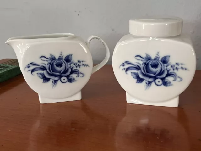 Vorratsdose Zuckerdose mit Milchkännchen Deckel Dose von Melitta Porzellan