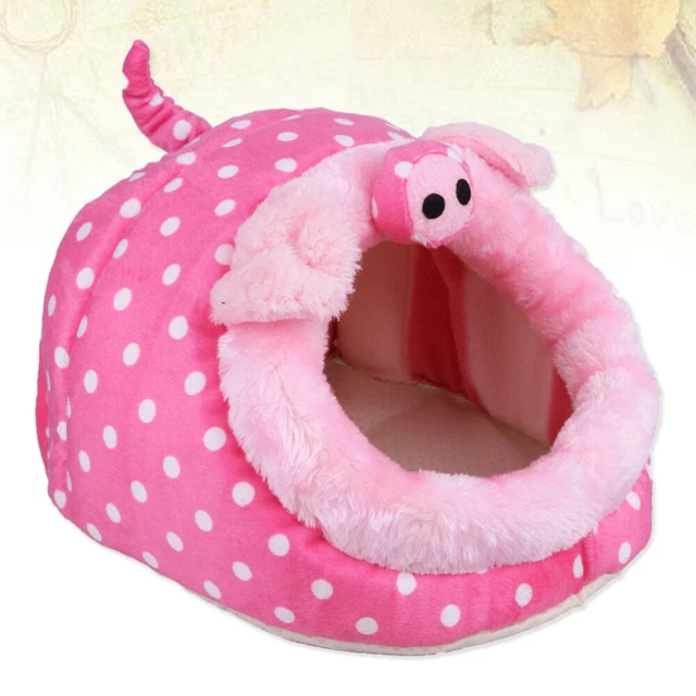 Cuccia Morbida Per Conigli E Piccoli Animali - 43.5x38cm, Con Cuscini E Fodera Reversibile, Colori Rosa E Grigio - Foto 11