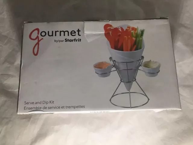 Starfrit Gourmet French Fry Vegetable Fruits Snacks Dip Serving Dish NEW 2