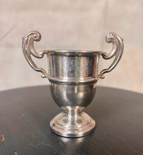 Antique Hallmarked Silver Small Trophy 1921 Birmingham
