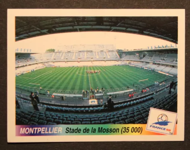 ♣ PANINI FIGURE WC FRANCE 98 1998 ♣ #10 MONTPELLIER Stade de la Mosson ♣