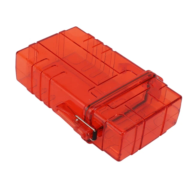 (Transparent Red)Cigarette Case Lightweight Plastic Cigarette Box Holder 20