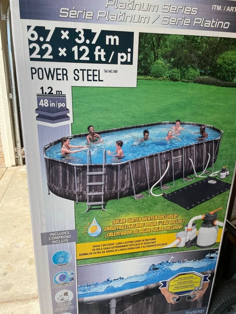 Bestway Power Steel Above Ground Pool Set -Solar Heating System, Tritech™...