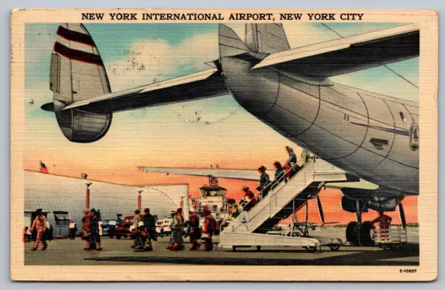 New York International Airport New York City NY Vintage Postcard A15