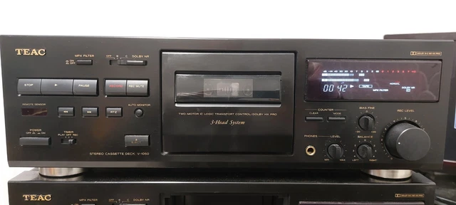 極美品 高級機 TEAC V-1050 3ヘッド Dolby B/C リモコン付 TEAC V-1050 3 head dolby b-c and hx pro cassette deck £140.00