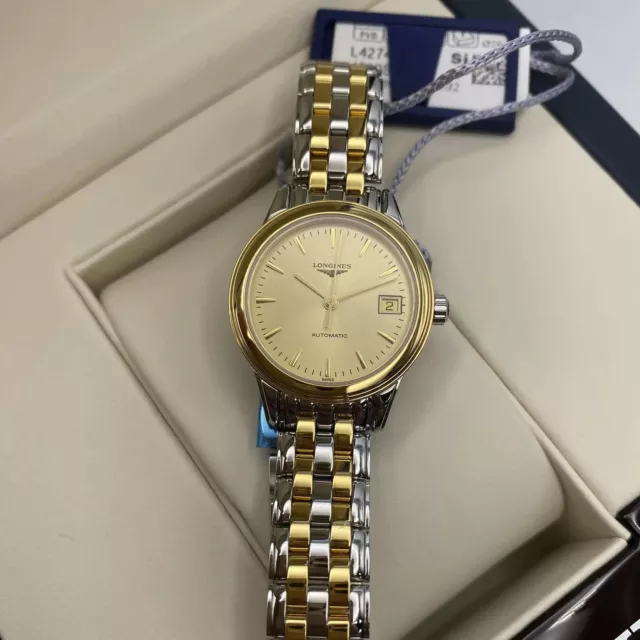 Longines Flagship 26mm Steel Champagne Dial Automatic Ladies Watch L4.274.3.32.7 2
