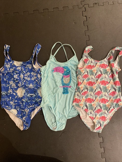 Girls Swimming Costume Swimwear Bundle Age 6-7 Gingerlilly