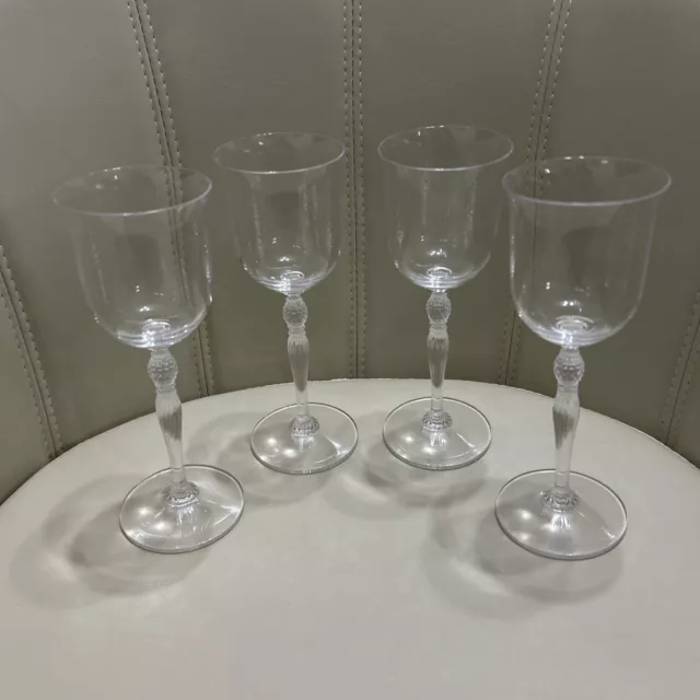 Vintage Mikasa Ashley Crystal Glass Wine Glasses X4 Rare!