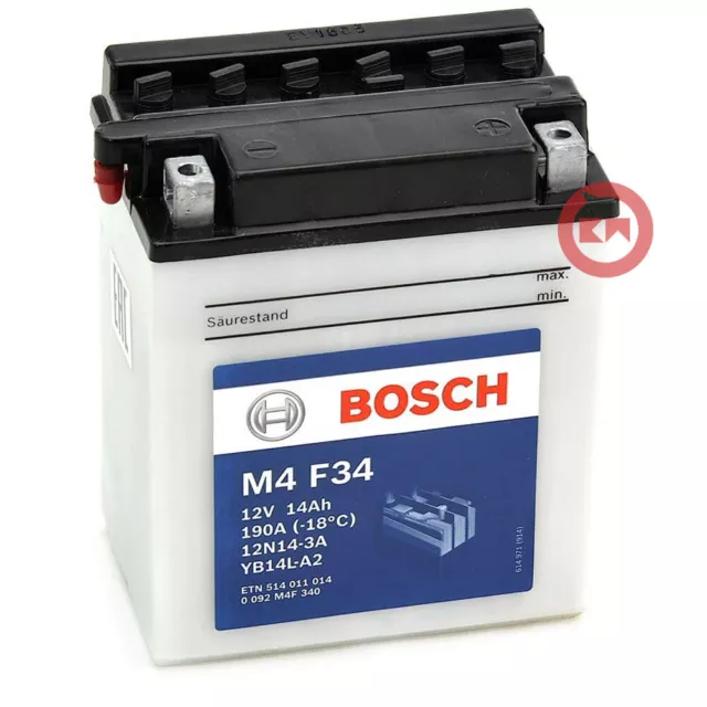 Batteria Bosch M4 F34 Yb14L-A2 Yamaha Xj 900 1983-1992