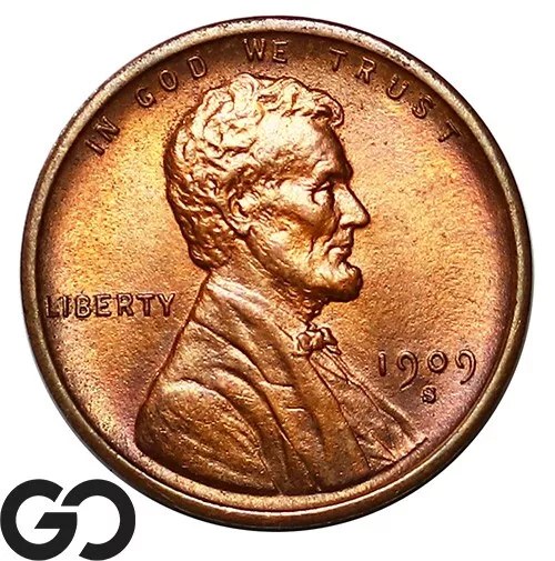 1909-S VDB Lincoln Cent Wheat Penny, Premium Quality Superb Gem BU++ Key Date