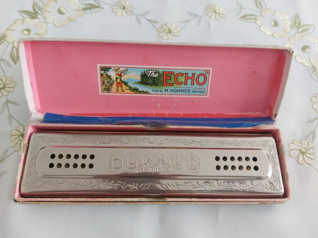 The Echo Harp M.Hohner Made in Germany Mundharmonika 57/120 M C / Guter Zustand