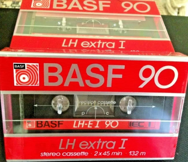 Basf Lh Extra I 90 Normal Tape Blank Audio Cassette  Small Window 1985