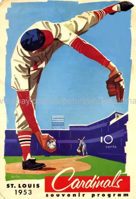 wall poster 1953  program baseball 14X20 inch dorm wall art