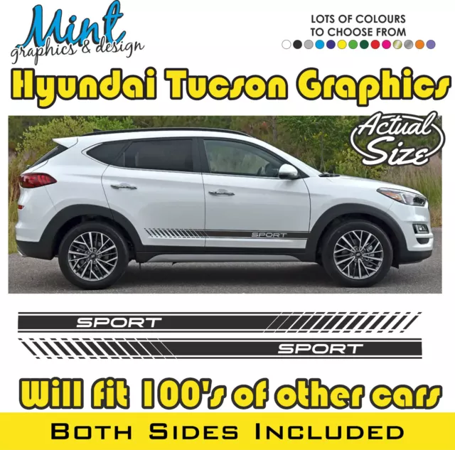 Hyundai Tucson SUV Santa Fe Sportstreifen Aufkleber Aufkleber Grafik KEIN P&P 004