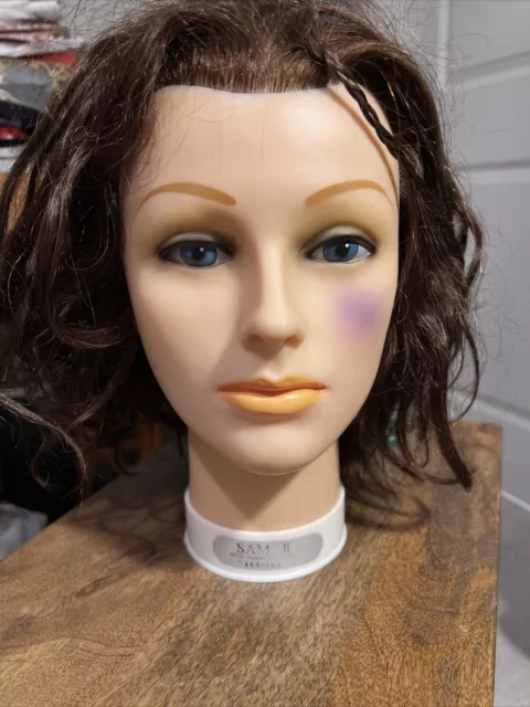 Lot of 3 Cosmetology Mannequin Head w/ Human Hair by Burmax D804 Debra &  Cassie