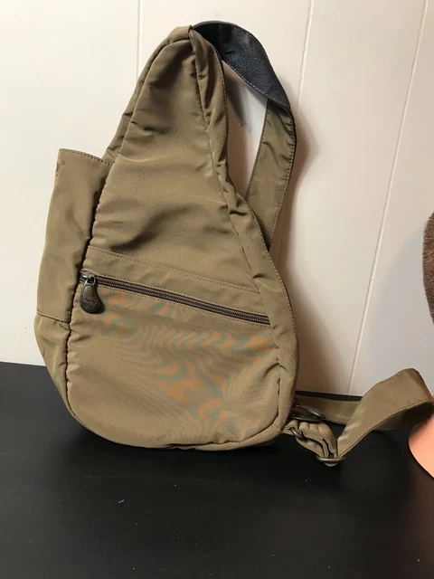 Ameribag Healthy Back Crossbody Sling Bag Brown Nylon Backpack LL Bean