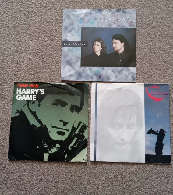 Clannad - Theme From Harry's Game, In A Lifetime & The Hunter 7" Vinyl Singles