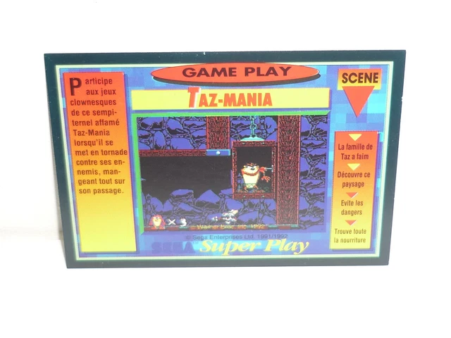 Carte Panini Super Play N° 91 Astuce Taz-Mania